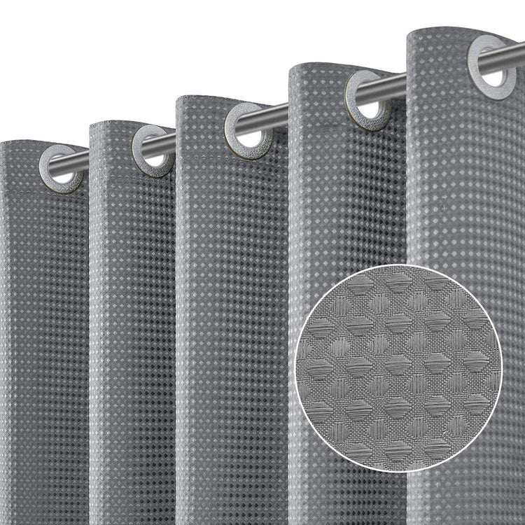 Waffle Weave Hookless Shower Curtain - Jinchan Home