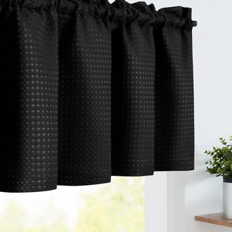 
                    
                      Solid Waffle Weave Rod-Pocket Valance - Jinchan Home
                    
                  