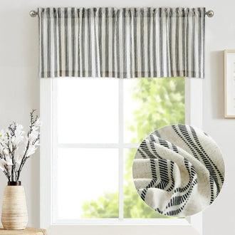 
                    
                      Twill Stripe Poly-Linen Rod-Pocket Valance - Jinchan Home
                    
                  