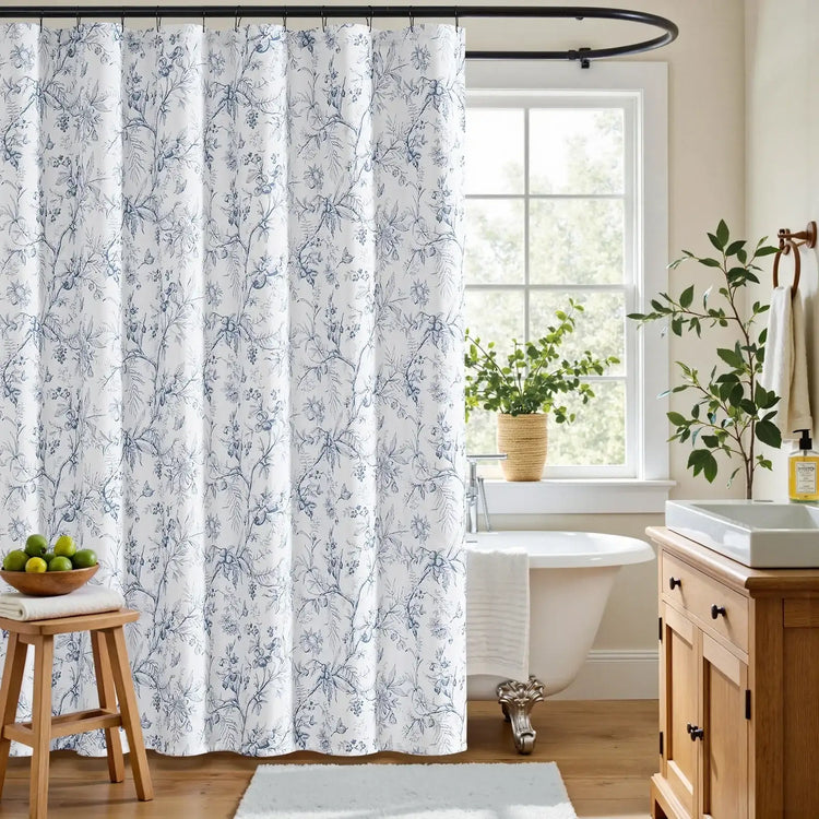 Botanical Floral Shower Curtain - Jinchan Home