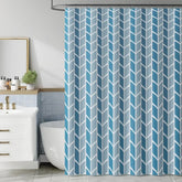 Two-Tone Herringbone Geometric Shower Curtain - Jinchan Home