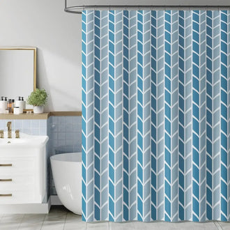 
                    
                      Two-Tone Herringbone Geometric Shower Curtain - Jinchan Home
                    
                  