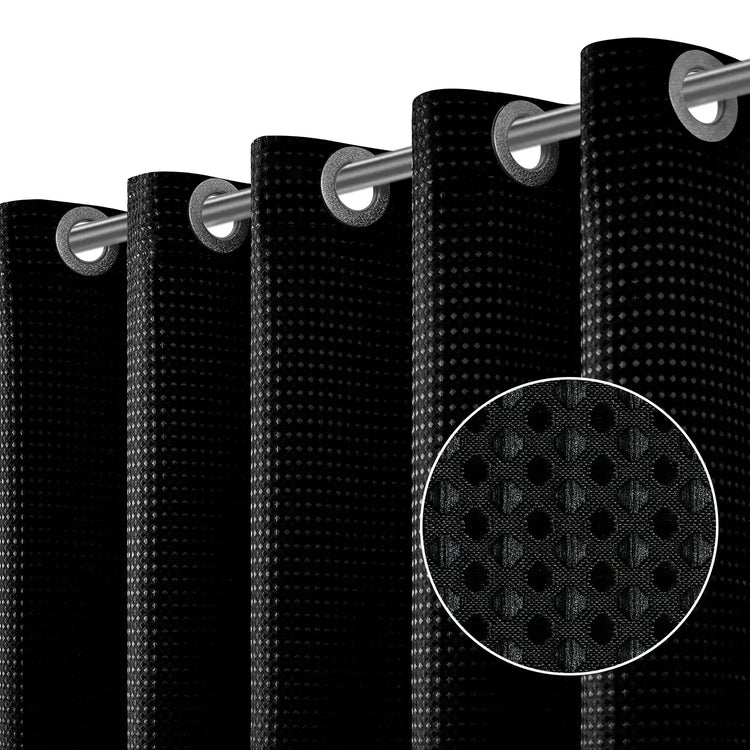 Waffle Weave Hookless Shower Curtain - Jinchan Home