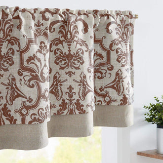 
                    
                      Linen Damask Medallion Valance - Jinchan Home
                    
                  