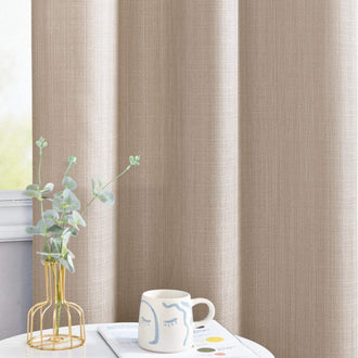 
                    
                      Solid Faux Linen Polyester 3-in-1 Curtains - Jinchan Home
                    
                  