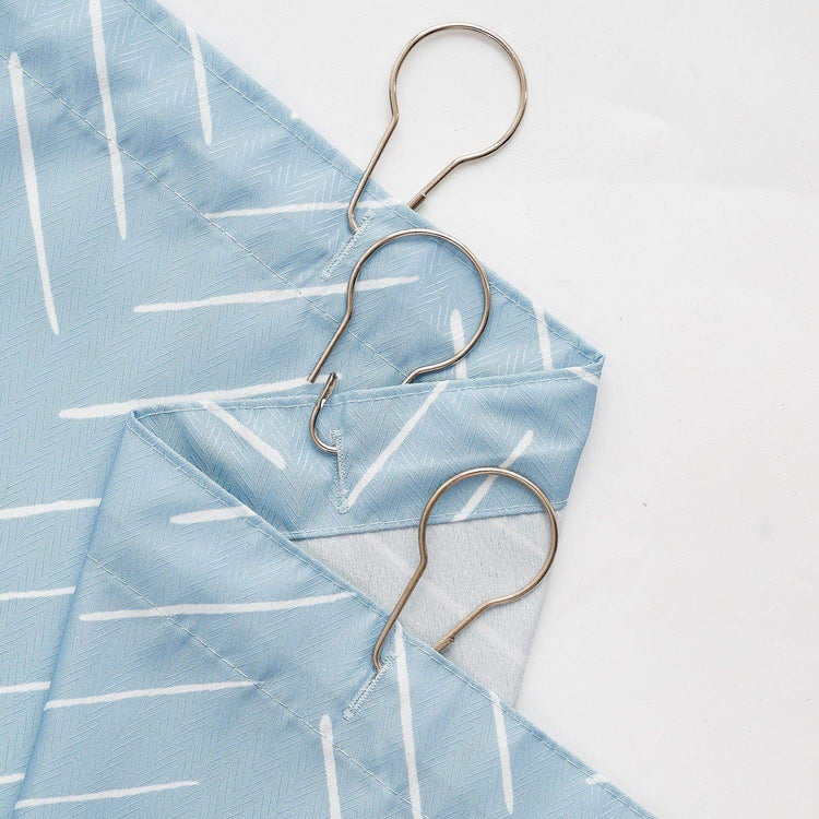 Solid Herringbone Waterproof Shower Curtain - Jinchan Home