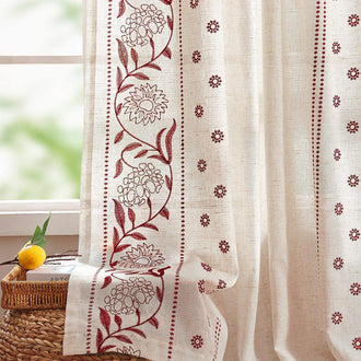 
                    
                      Hydrangea Embroidered Linen Curtains - Jinchan Home
                    
                  