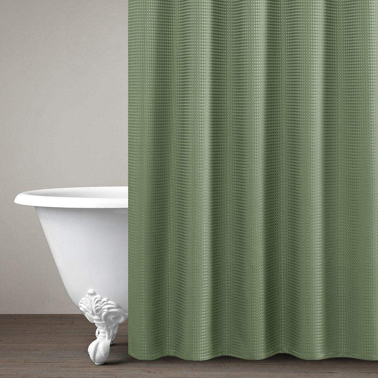 Waffle Weave Grommet Top Shower Curtain - Jinchan Home