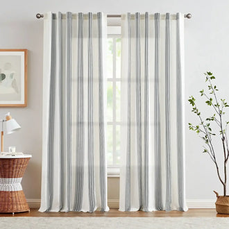 
                    
                      Ticking Stripe 3-in-1 Curtains - Jinchan Home
                    
                  
