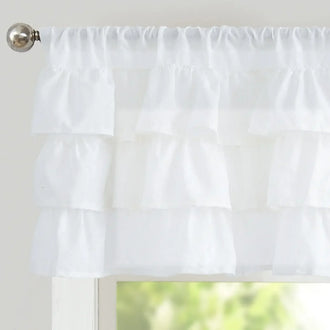 
                    
                      Layered Linen Ruffle Window Valance - Jinchan Home
                    
                  