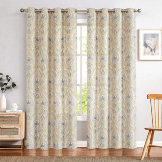
                    
                      Paisley Pattern Faux Linen Curtains - Jinchan Home
                    
                  