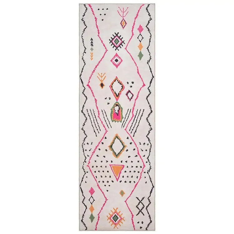 Boho Doodle Geometric Tribal Area Rug - Jinchan Home