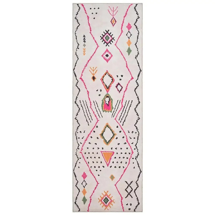 Boho Doodle Geometric Tribal Area Rug - Jinchan Home