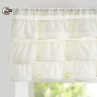 
                    
                      Layered Linen Ruffle Window Valance - Jinchan Home
                    
                  