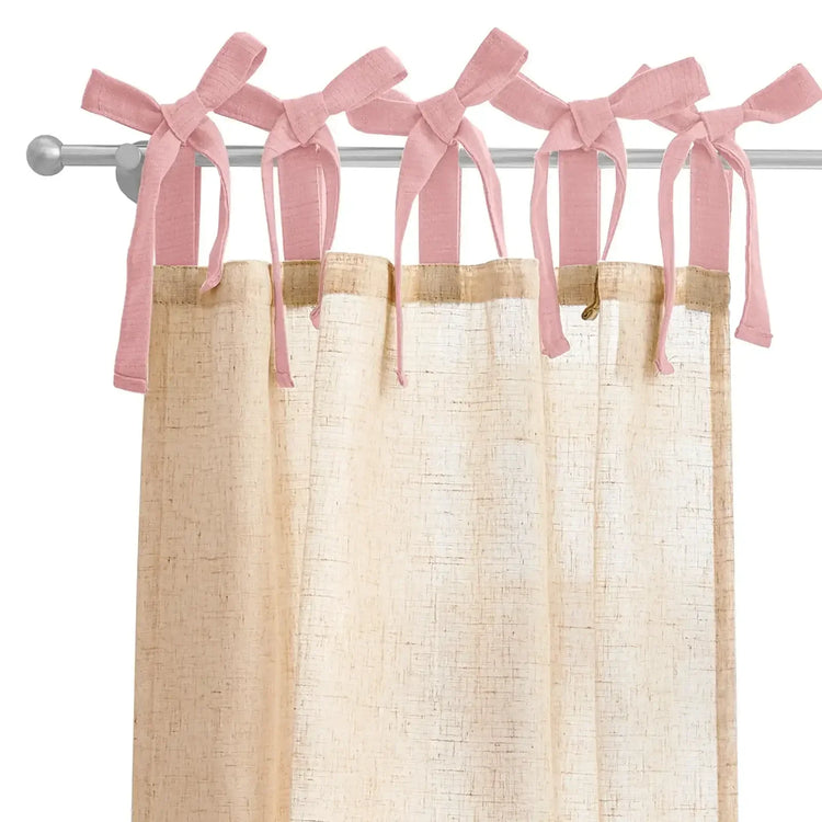 DIY Colorblock Linen-Blend Kitchen Curtains - Jinchan Home