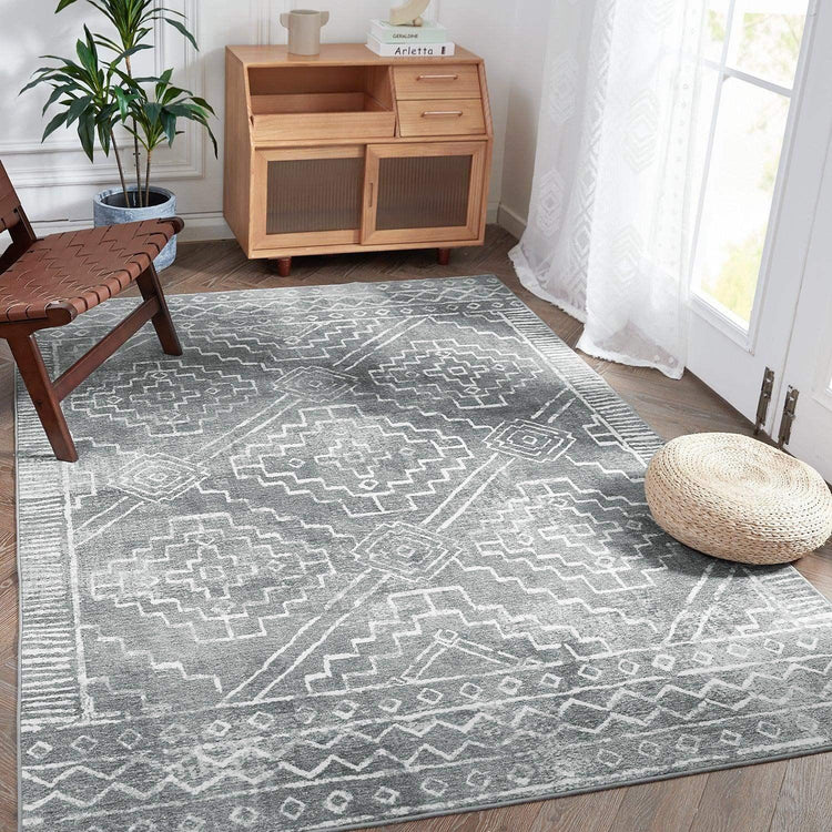 Moroccan Berber Geometric Area Rug - Jinchan Home