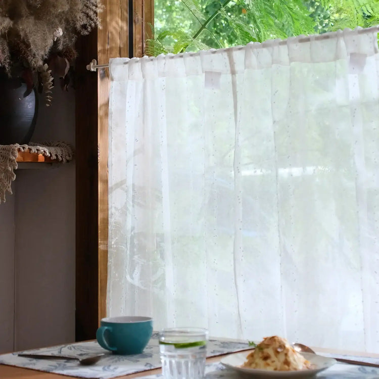 Semi Sheer Kitchen Curtains - Jinchan Home