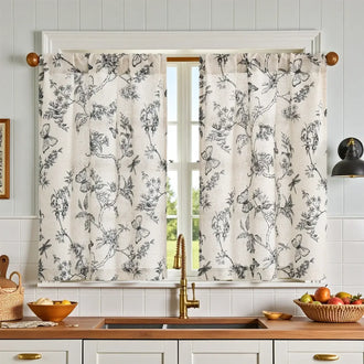 
                    
                      Vintage Garden Butterfly & Dragonfly Sheer Curtains - Jinchan Home
                    
                  