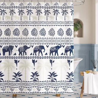 
                    
                      Tropical Elephant & Palm Shower Curtain - Jinchan Home
                    
                  