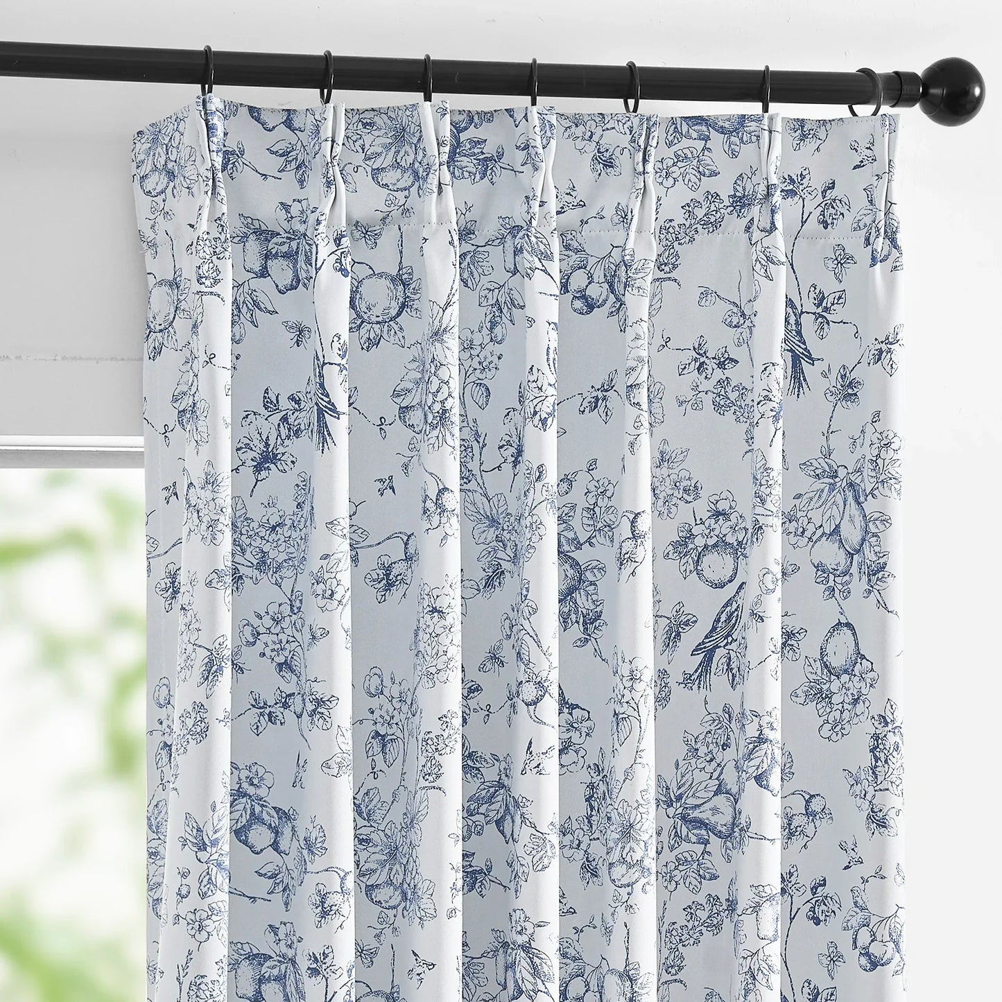 Botanical Birds Jouy Curtains - Jinchan Home