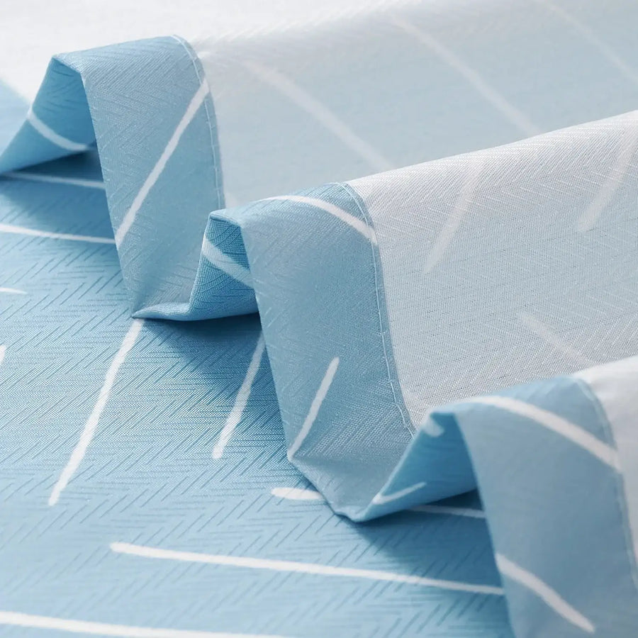 Solid Herringbone Waterproof Shower Curtain - Jinchan Home