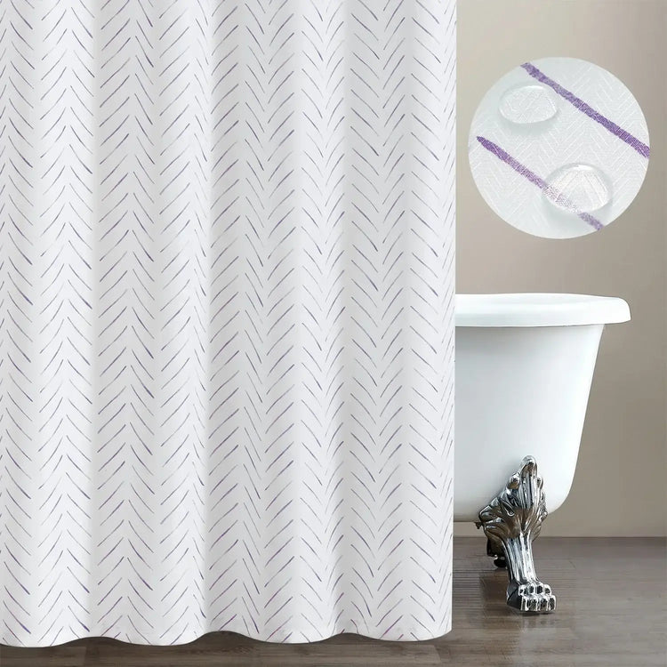 Herringbone Printed Shower Curtain - Jinchan Home