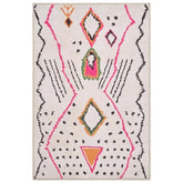 Boho Doodle Geometric Tribal Area Rug - Jinchan Home