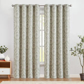 Paisley Pattern Faux Linen Curtains - Jinchan Home