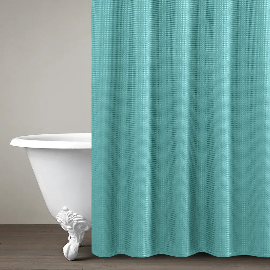 Waffle Weave Grommet Top Shower Curtain - Jinchan Home