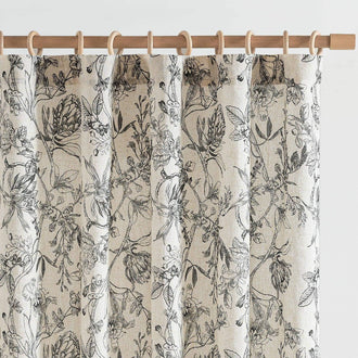 Vine & Bloom Linen Curtains - Jinchan Home