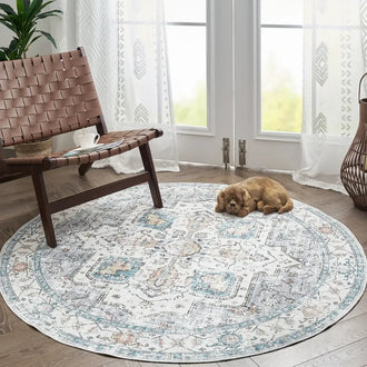 
                    
                      Vintage Persian-Style Distressed Area Rug - Jinchan Home
                    
                  