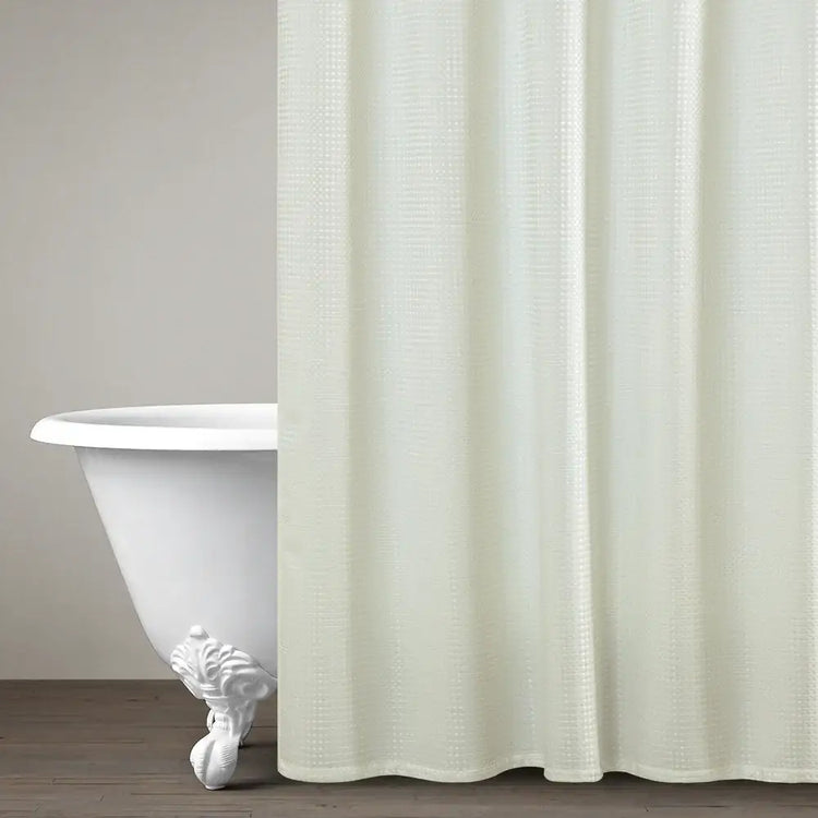 Waffle Weave Grommet Top Shower Curtain - Jinchan Home