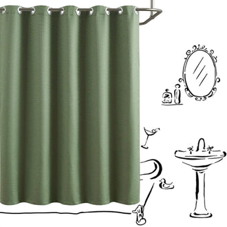 
                    
                      Waffle Weave Hookless Shower Curtain - Jinchan Home
                    
                  