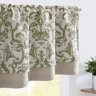 
                    
                      Linen Damask Medallion Valance - Jinchan Home
                    
                  