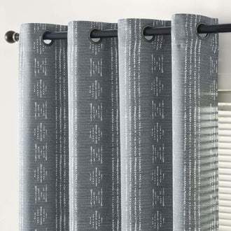 
                    
                      Dark-Toned Boho Geometric Grommet Curtains - Jinchan Home
                    
                  