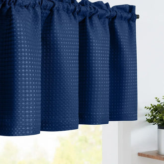 
                    
                      Solid Waffle Weave Rod-Pocket Valance - Jinchan Home
                    
                  