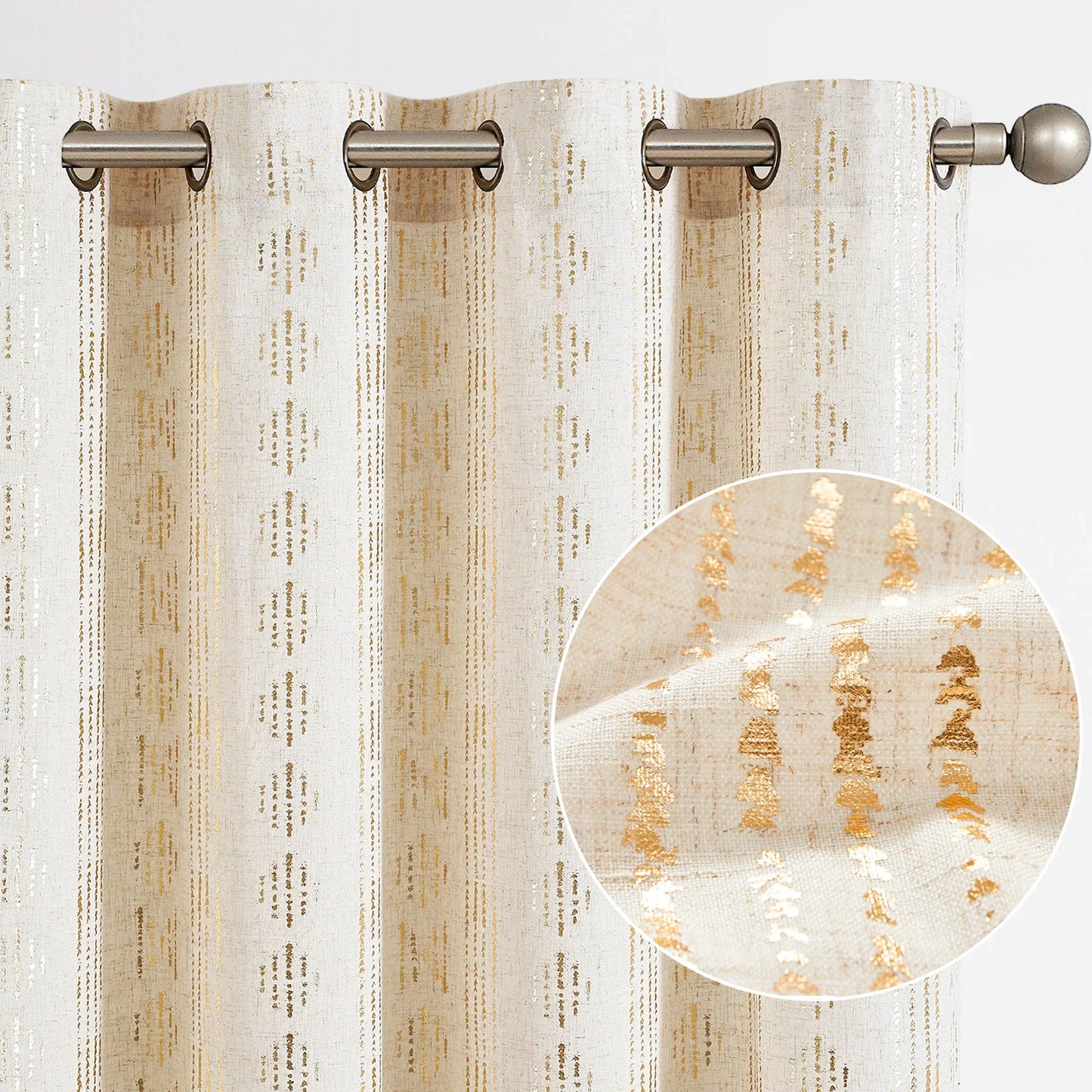 Boho Geometric Stripe Curtains - Jinchan Home