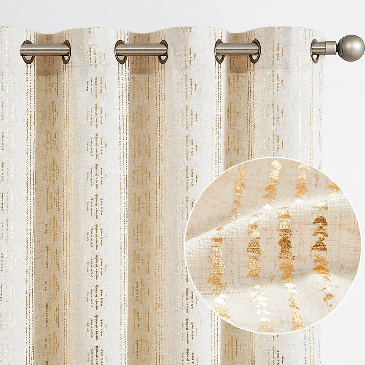 Boho Geometric Stripe Curtains - Jinchan Home