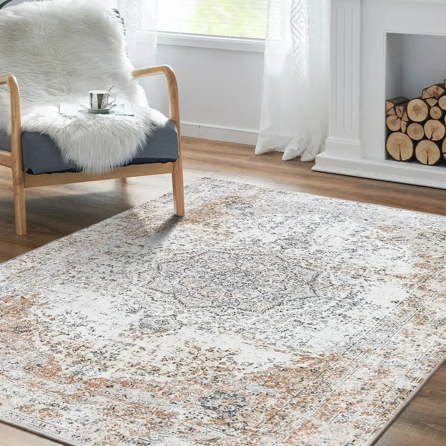 Hazy Medallion Rug - Jinchan Home