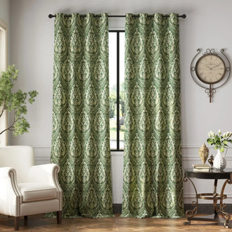 
                    
                      Damask Pattern Grommet Curtains - Jinchan Home
                    
                  