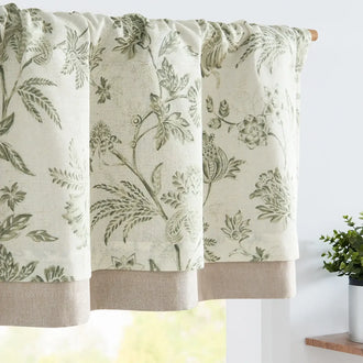 
                    
                      Vintage Botanical Floral Print Double-Layer Valance - Jinchan Home
                    
                  