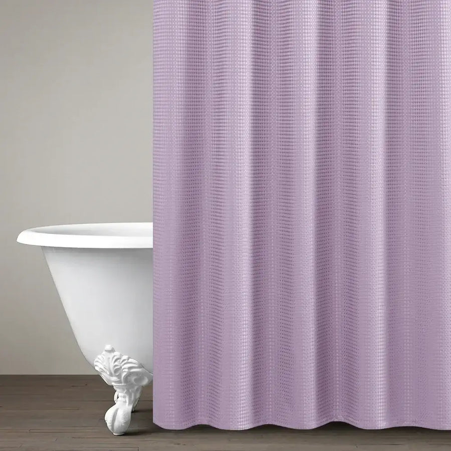 Waffle Weave Grommet Top Shower Curtain - Jinchan Home
