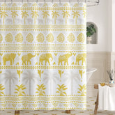Tropical Elephant & Palm Shower Curtain - Jinchan Home