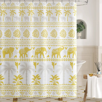 
                    
                      Tropical Elephant & Palm Shower Curtain - Jinchan Home
                    
                  