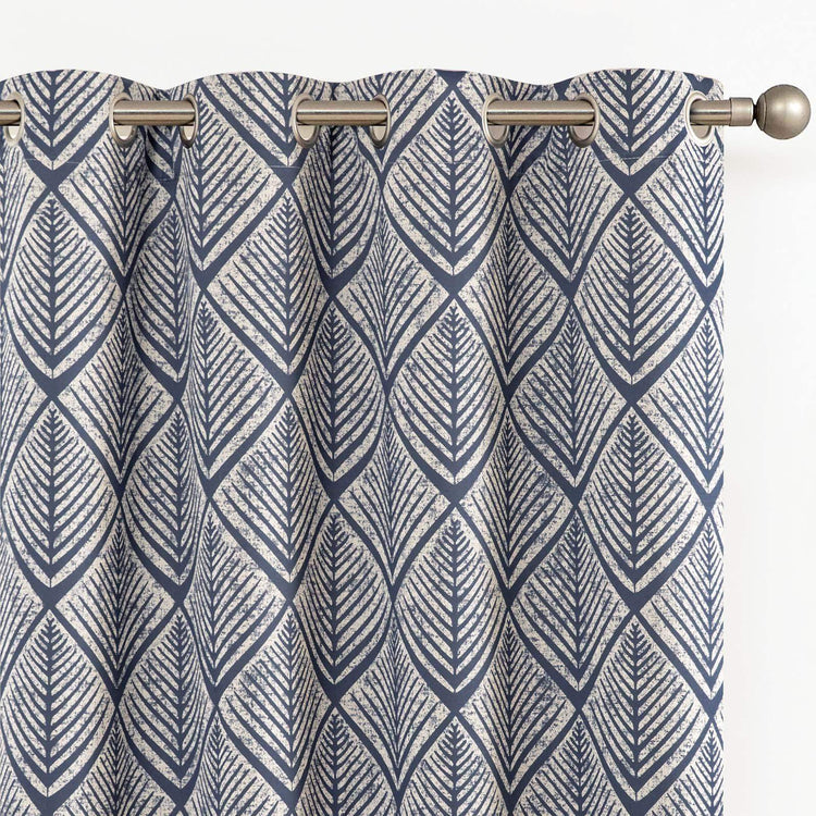 Geometric Leaf Pattern Curtains - Jinchan Home