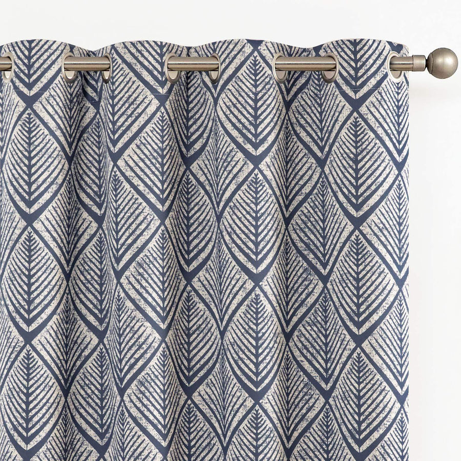 Geometric Leaf Pattern Curtains - Jinchan Home