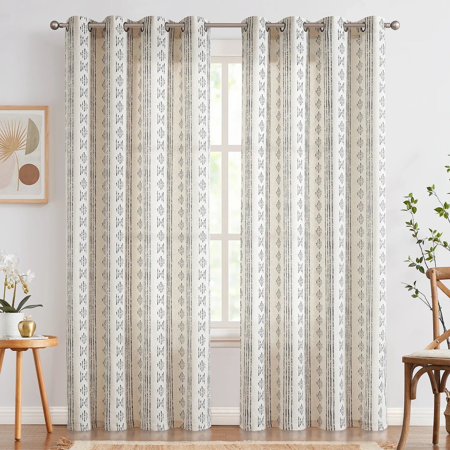 Boho Geometric Stripe Curtains - Jinchan Home