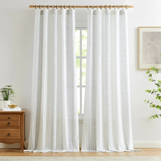 
                    
                      Boho Geometric Jacquard Striped Curtains - Jinchan Home
                    
                  