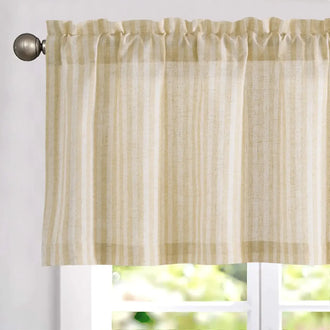 
                    
                      Linen Vertical Stripe Valance - Jinchan Home
                    
                  