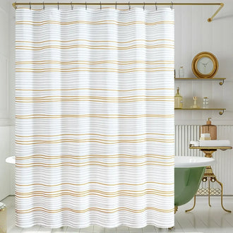 
                    
                      Two-Tone Striped Shower Curtain - Jinchan Home
                    
                  